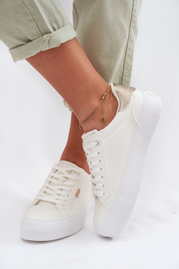 Sportliche Schuhe mit Plattform Big Star TT274805 weiße Farbe