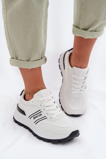 Sneakers Stilvollllschuhe Feminin mit einer Plattform Big Star TT274882 Hi-Poly System Zueiße Farbe