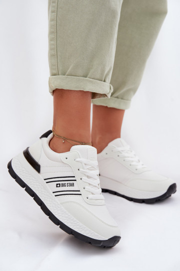 Sneakers Stilvollllschuhe Feminin mit einer Plattform Big Star TT274882 Hi-Poly System Zueiße Farbe 2