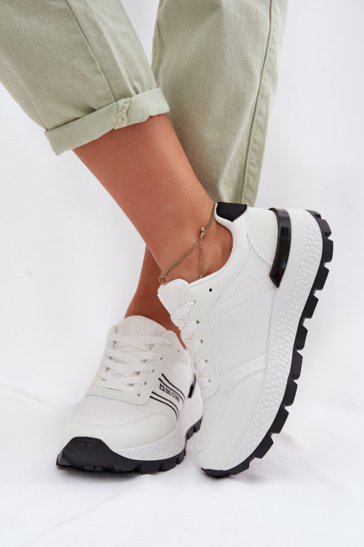 Sneakers Stilvollllschuhe Feminin mit einer Plattform Big Star TT274882 Hi-Poly System Zueiße Farbe