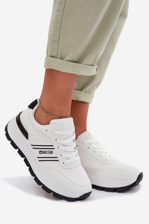 Sneakers Stilvollllschuhe Feminin mit einer Plattform Big Star TT274882 Hi-Poly System Zueiße Farbe