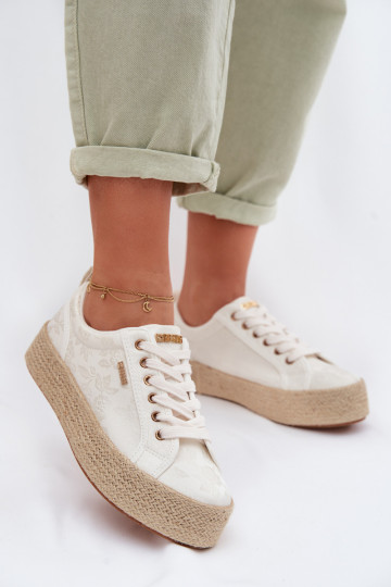 Espadrilles mit Plattform Big Star TT274346 elfenbeinfarbene Farbe