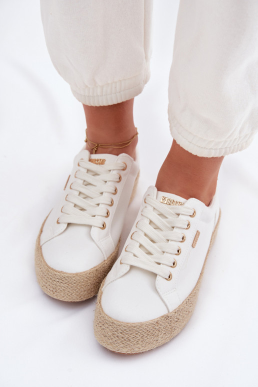 lässige Schuhe Espadrilles mit einer Plattform Big Star TT274349 Zueiße Farbe