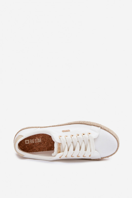 lässige Schuhe Espadrilles mit einer Plattform Big Star TT274349 Zueiße Farbe