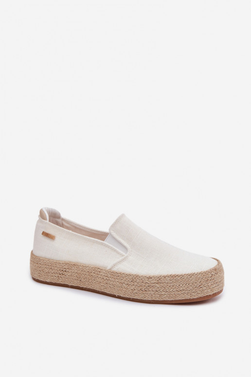 Espadrilles mit einer Plattform Big Star TT274090 elfenbeinfarbe