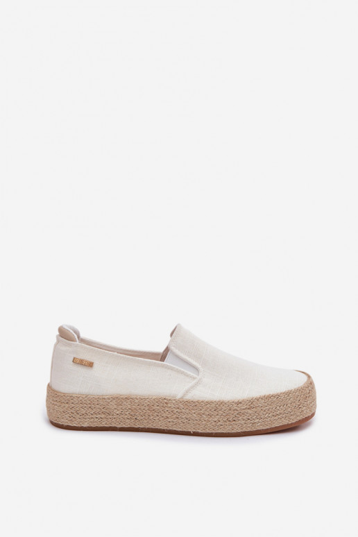 Espadrilles mit einer Plattform Big Star TT274090 elfenbeinfarbe