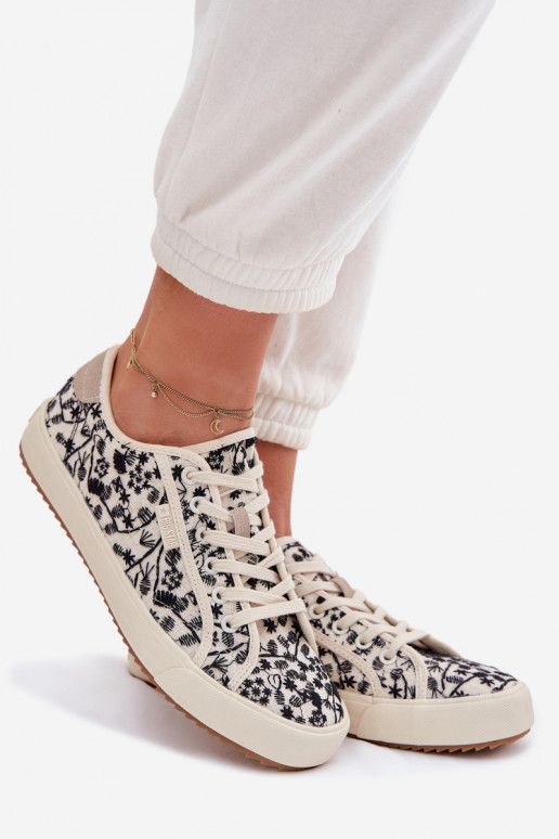 lässige Schuhe Turnschuhe Feminin Big Star TT274842 elfenbeinfarbe