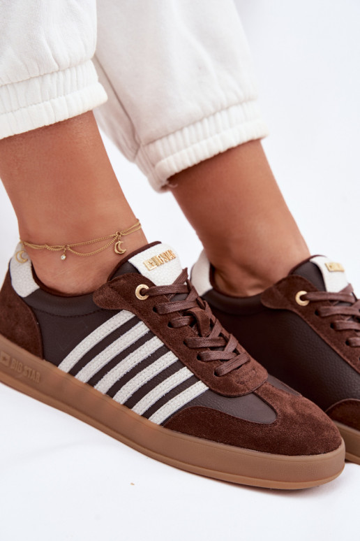 Sneakers Stilvollllschuhe FemininErmöglichtturalnej Skóry I aus INildlederu Big Star TT274715 CzekoladoZue