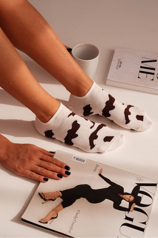 Socken Feminin IN Łaty elfenbeinfarbe