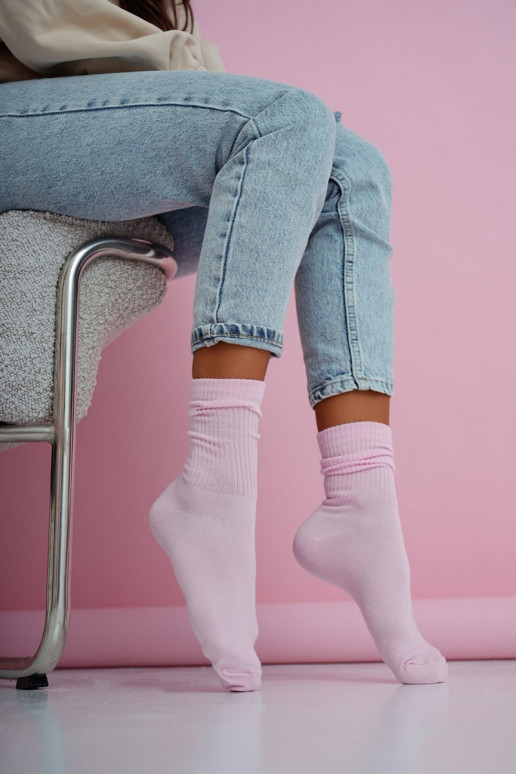 Socken Feminin IN Prążek Pastellrosa