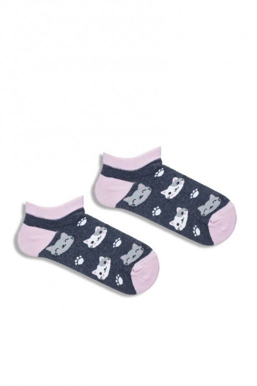 Socken Katzen Kindisch Jugend graue Farbe