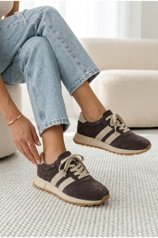 Sneakers Stilvollllschuhe FemininErmöglichtturalnego aus INildlederu braune Farbe Es mussrceline