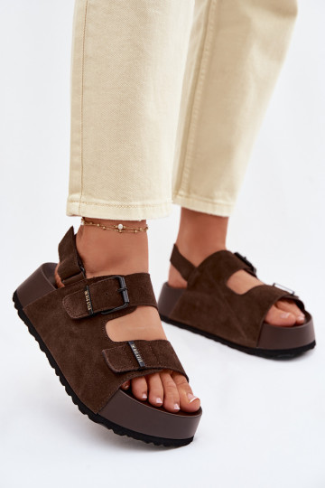 INildledersandalen mit einer Plattform Big Star TT274236 CzekoladoZue 2