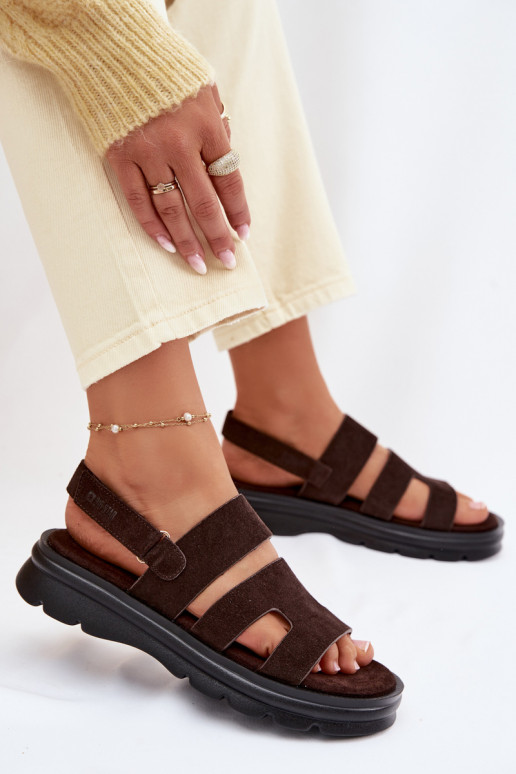 Damensandalen aus INildleder Big Star TT274483 CzekoladoZue