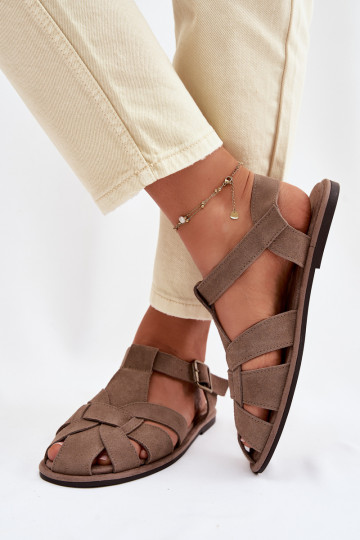 Flache Sandalen für DamenErmöglichtturalnego aus INildlederu Big Star TT274250 Beige 2