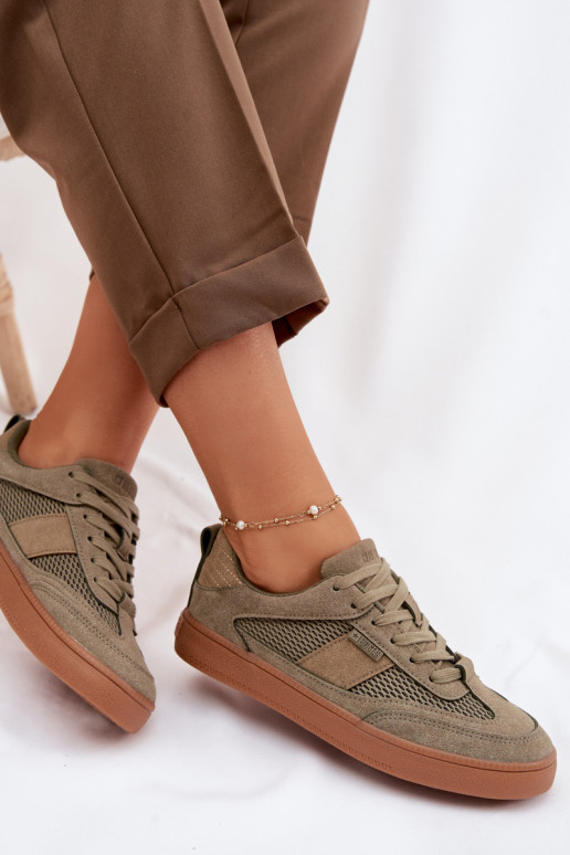 Sneakers Stilvollllschuhe Feminin Big Star TT274761 Khaki-Farbe