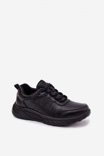Herren Sportschuhe aus Kunstleder schwarze Farbe Torven