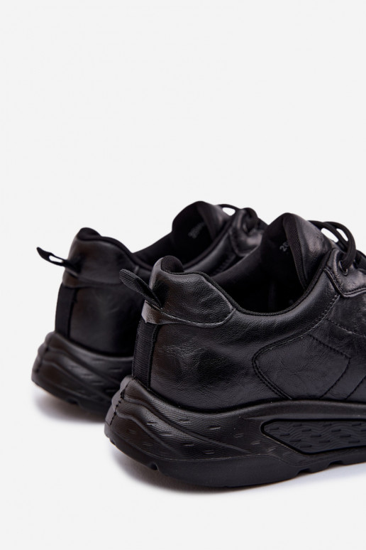 Sneakers Stilvollllschuhe für Männer Eko Haut schZuarze Farbe Torven