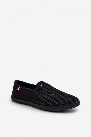 Herren Sportschuhe mit durchbrochenen Elementen Freizeitschuhe schwarze Farbe Koboru