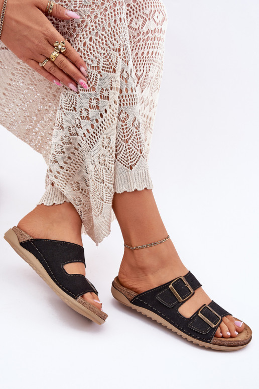 Damenhausschuhe Präventive Inblu AA000068 schZuarze Farbe