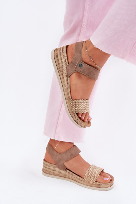 Damensandalen mit einer Plattform Inblu RV000014 Beige