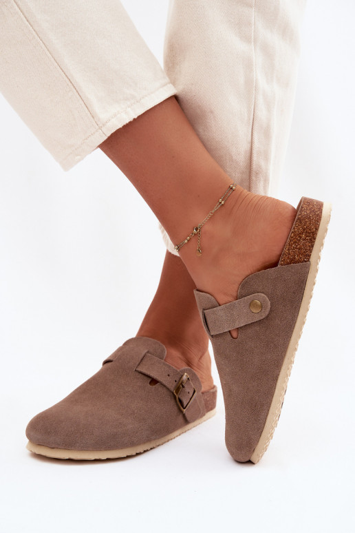 Damenhausschuhe VerstopfungenErmöglichtturalnego aus INildlederu Vinceza 101332 Beige