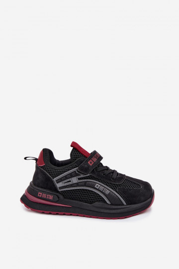 Schuhe Kinder-Sneaker Big Star TT374152 HI-POLY SYSTEM SchZuarz und-Burgund 2