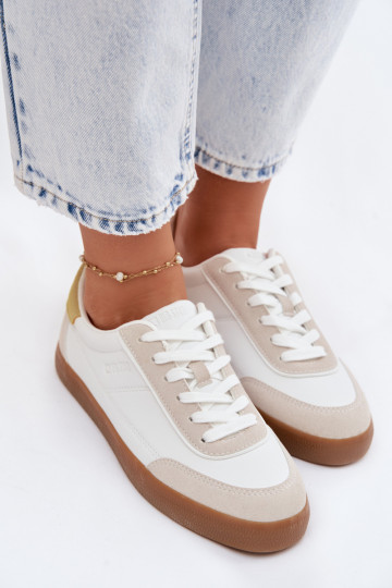 Sneakers Stilvollllschuhe Feminin aus Öko-Leder Big Star TT274310 Zueiße Farbe