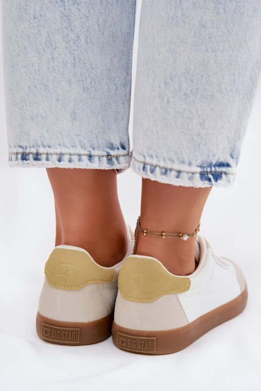 Sneakers Stilvollllschuhe Feminin aus Öko-Leder Big Star TT274310 Zueiße Farbe