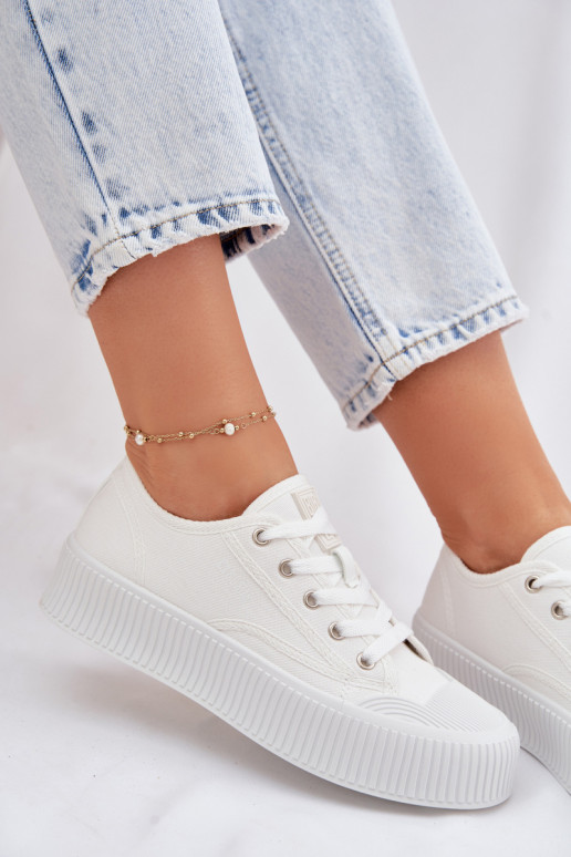 Freizeitschuhe mit einer Plattform Big Star TT274269 Zueiße Farbe