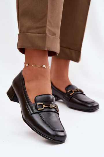 Haut Schuhe Feminin Klocke mit Ornamenten Vinceza 39978 schZuarze Farbe 2