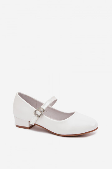 Ballerinas Kindischmit GlanzoZuym Streifenem Vinceza 13291 Zueiße Farbe