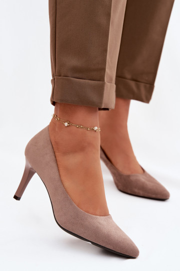High Heels aus Kunstwildleder Sergio Leone 1336 braun 2