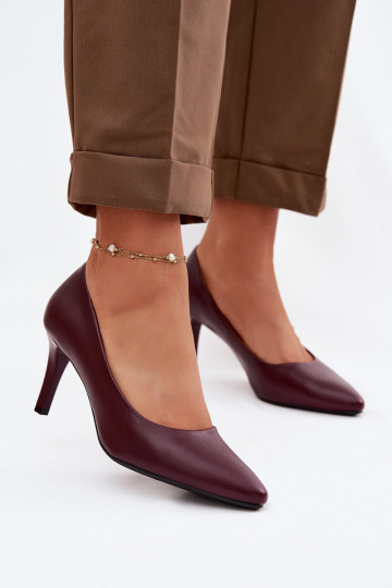 hochhackige Schuhe Eko Haut Sergio Leone 1336 Burgund 2