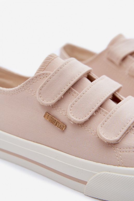 lässige Schuhe Kindisch mit Klebeverschlüssen Big Star TT374174 Beige