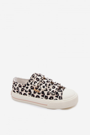 Kinder-Freizeitschuhe mit Klettverschluss Big Star TT374171 im Leopardenmuster
