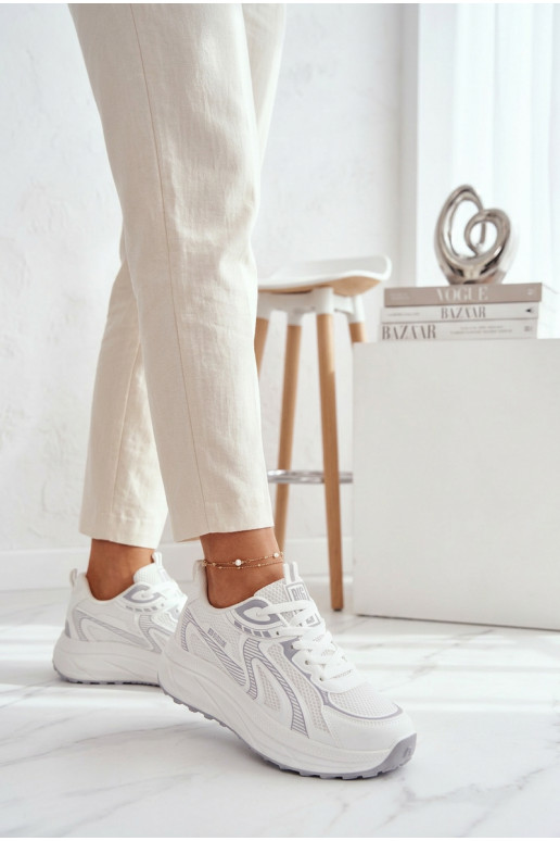 Turnschuhe Sneakers Stilvollllschuhe Feminin Big Star TT274325 HI-POLY SYSTEM Zueiße Farbe