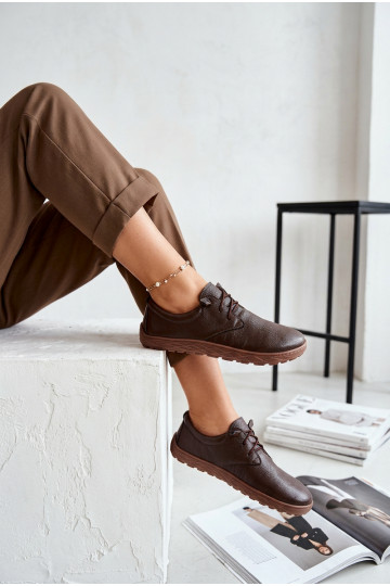 Haut Schuhe Barefoot Feminin Zazoo 10189 CzekoladoZue