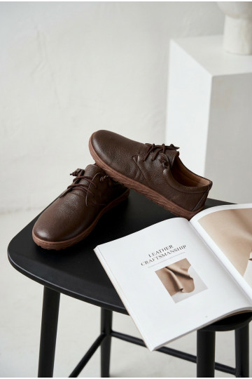 Haut Schuhe Barefoot Feminin Zazoo 10189 CzekoladoZue 2