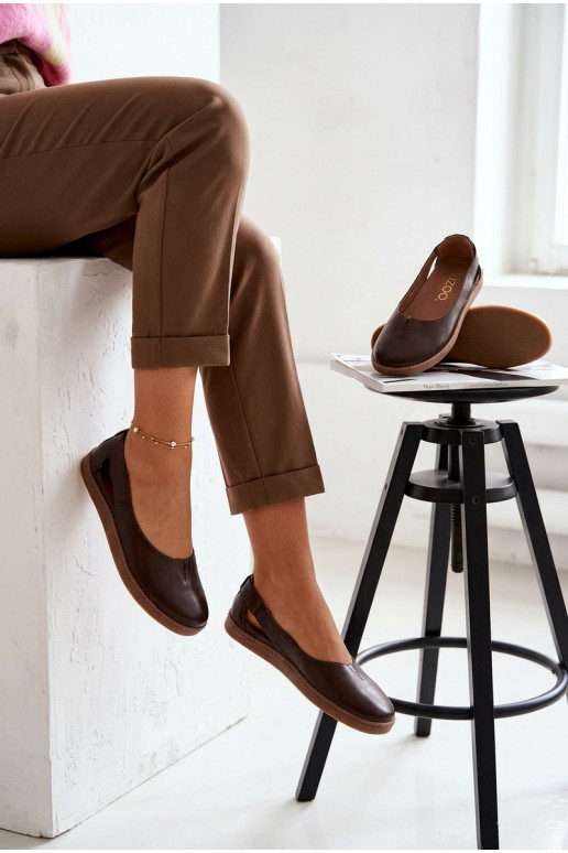 Ballerinas Barefoot Zazoo 10217 CzekoladoZue