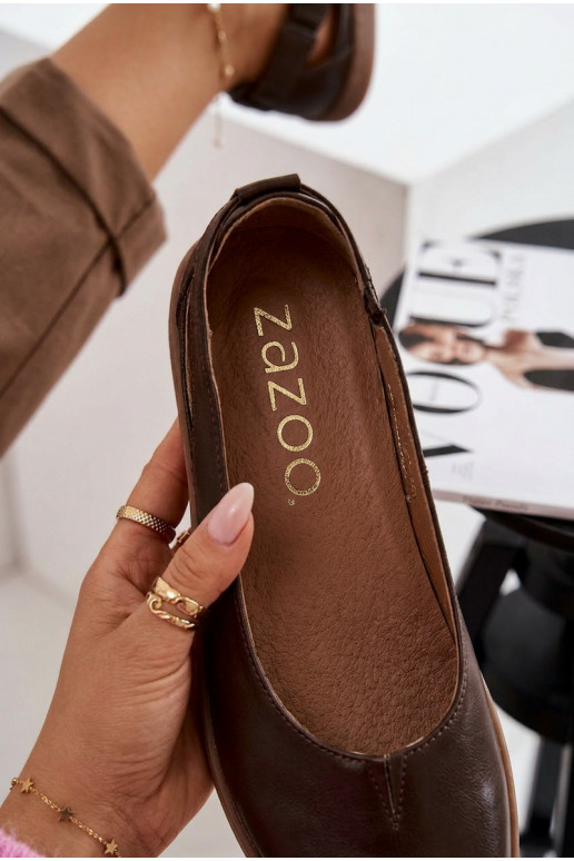 Ballerinas Barefoot Zazoo 10217 CzekoladoZue