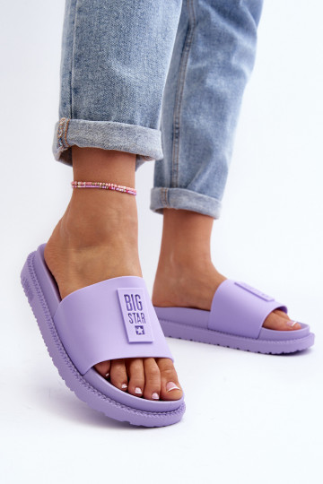 Damenhausschuhe Big Star LL274426 Violette Farbe