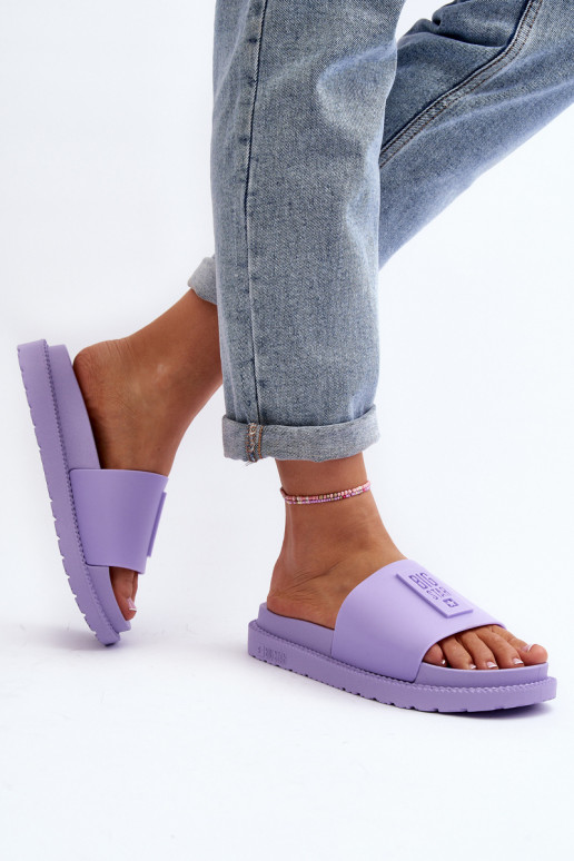 Damenhausschuhe Big Star LL274426 Violette Farbe