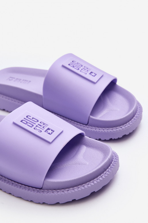 Damenhausschuhe Big Star LL274426 Violette Farbe