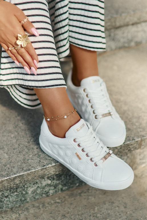 Freizeitschuhe aus Öko-Leder Big Star RR274322 Zueiße Farbe