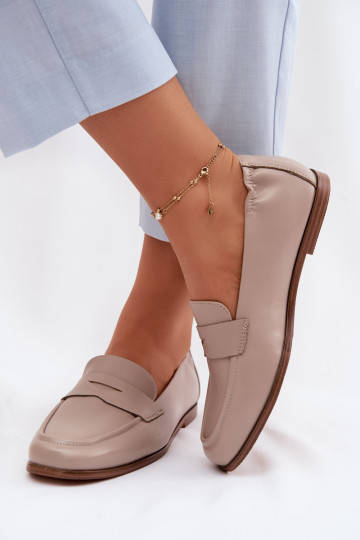 MokassinsErmöglichtturalnej Skóry Vinceza 18121 Beige