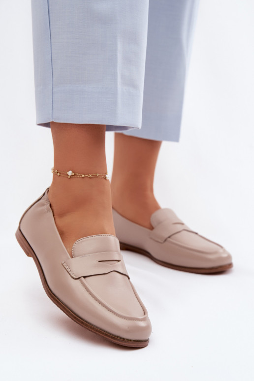 MokassinsErmöglichtturalnej Skóry Vinceza 18121 Beige