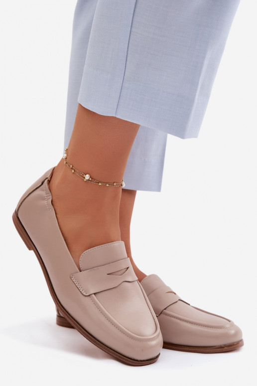 MokassinsErmöglichtturalnej Skóry Vinceza 18121 Beige