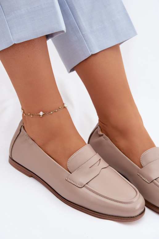 MokassinsErmöglichtturalnej Skóry Vinceza 18121 Beige