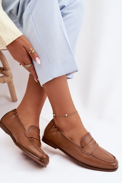 MokassinsErmöglichtturalnej Skóry Vinceza 18121 braune Farbe